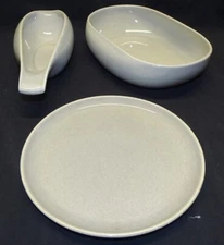 Russel Wright Steubenville American Modern Granite Gray Bowl, Gravy, Salad Plate