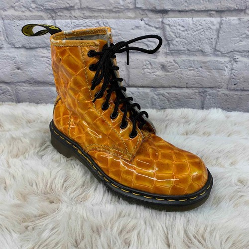 Rare Vintage Dr. Martens Orange Patent 