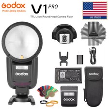 US Godox V1 Pro N 2.4 TTL HSS Round Head Camera Speedlite Flash Light For Nikon