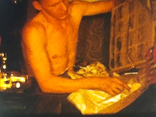 8mm Film 1960 Christmas Home Movie Parents Presents Baby Rifle Dad Shirtless