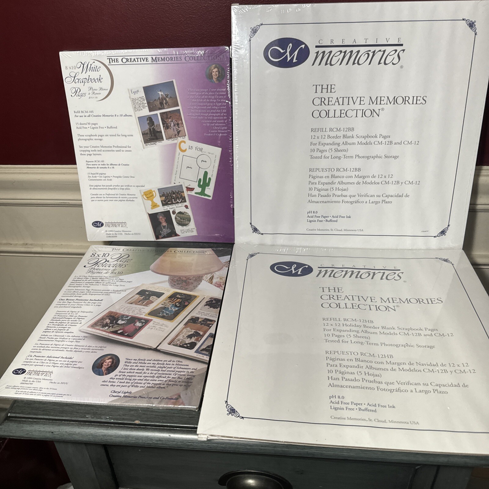 4 Creative Memories Designer Paper Packs RCM-10s RCM-12hb RCM-12bb  