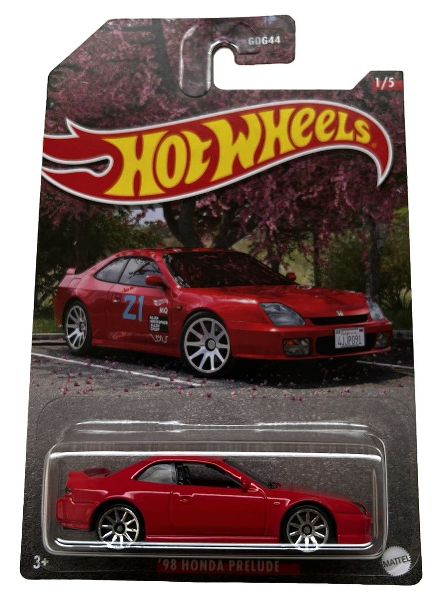 Hot Wheels '98 Honda Prelude Red Themed JDM Factory ERROR No Tampo