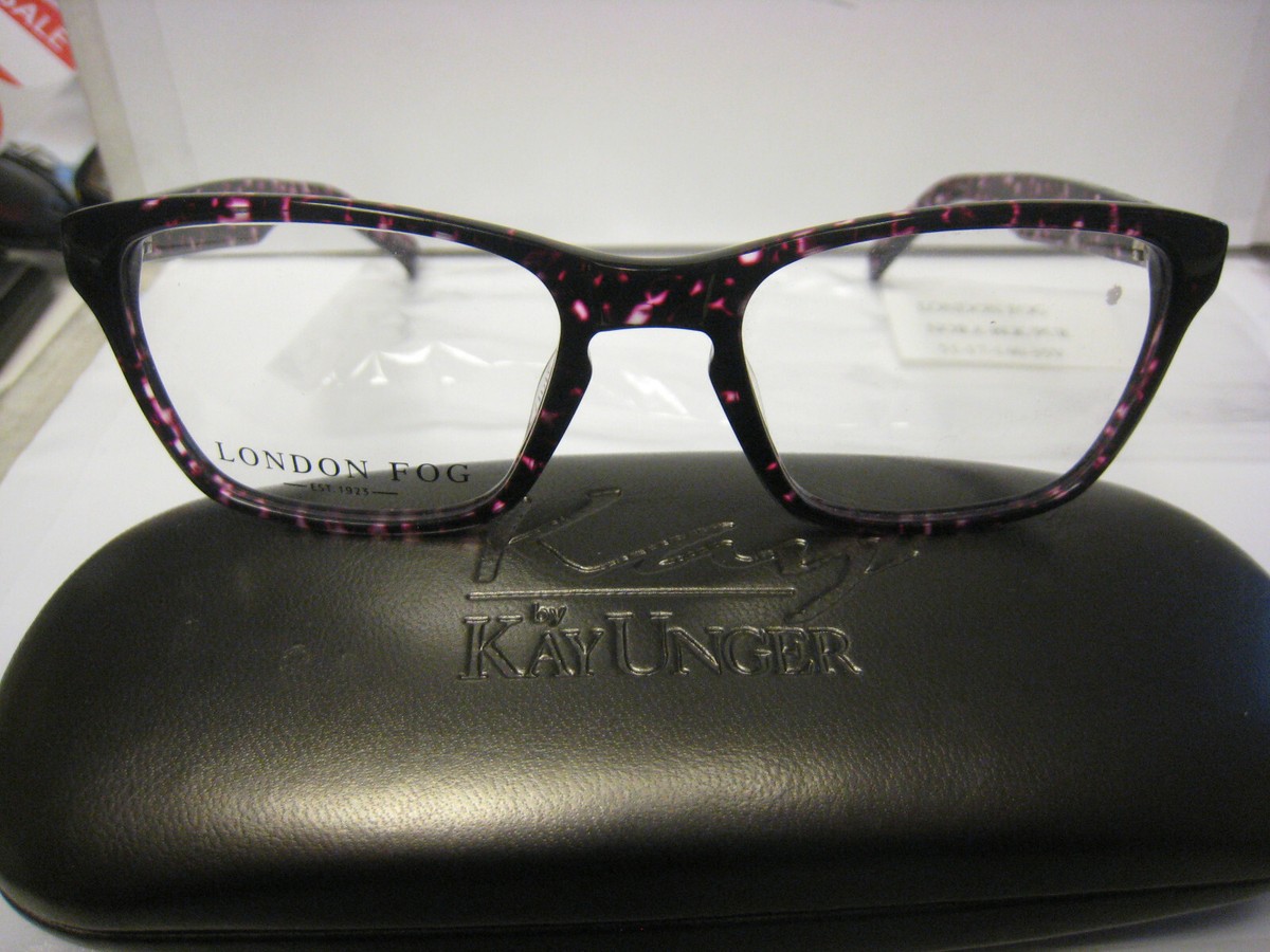 London Fog NORA BLK/PUR 51- 17-140 mm DEMO Eyeglass Frame  display picture 2