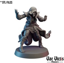 Ancient Warlock Miniature DnD D D Pathfinder RPG