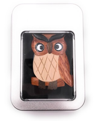 Porte-clés En Bois Sculpté Vautour (rabengeier) - Boîte Cadeau Incluse, Neuf Avec étiquettes
