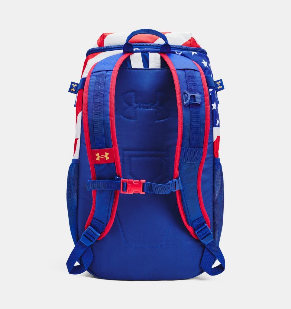 Under Armour UA Utility Baseball Print Backpack 1369318 401 USA Flag