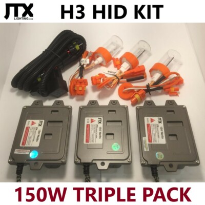 H3 HID Kit TRIPLE PACK 150W ARB IPF 800 900 Narva Ultima Spot Driving Lights