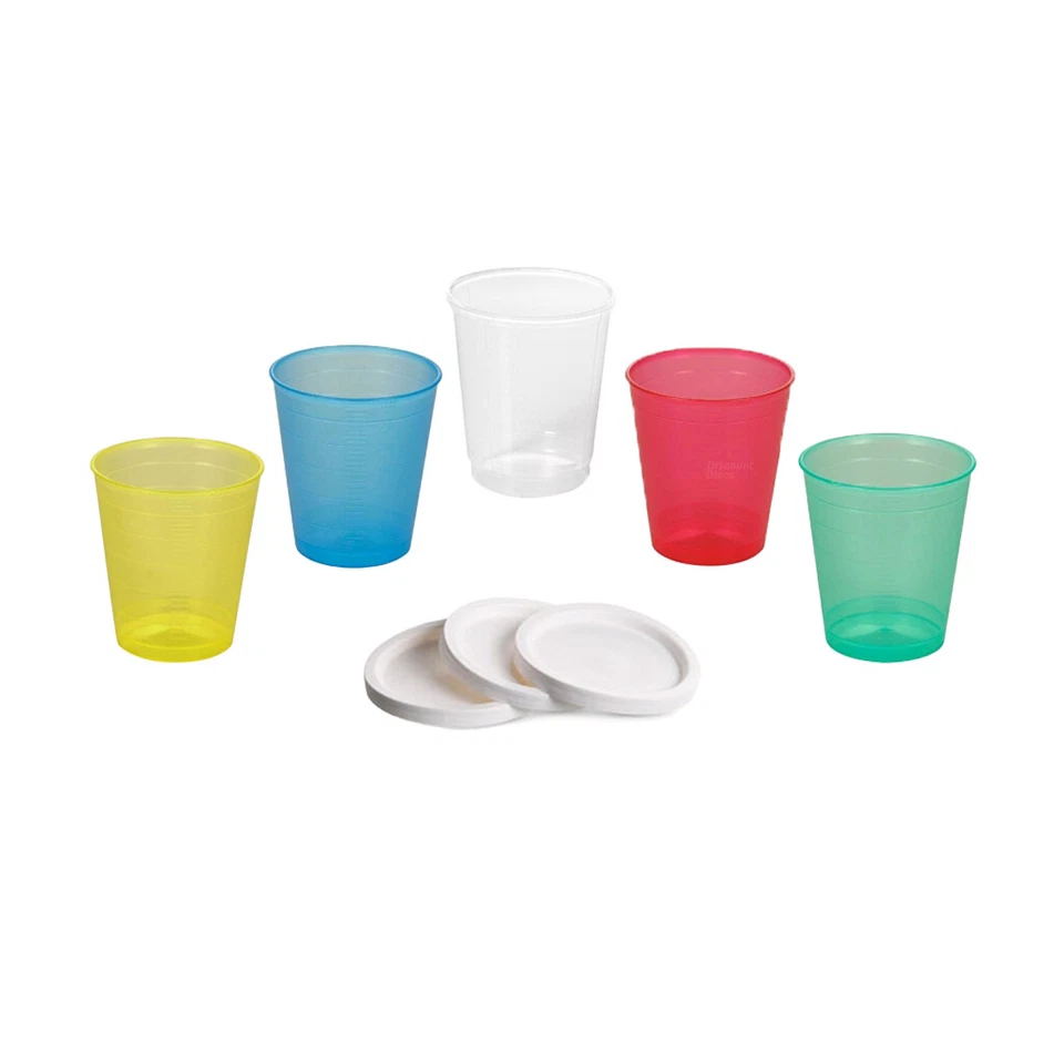 Medicine Cup Measuring Shot Plastic Craft Glue Paint Pots Medi-Inn 30ml