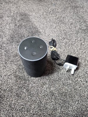 Amazon Echo Alexa 2. Generation Anthrazitgrau Stoff Smart Lautsprecher & Netzteil Groß
