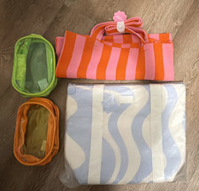 SummerStriped Tote, Insulated Wavy Tote, Clea...