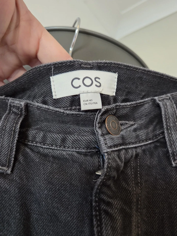 COS Denim Skirt Women UK 12 EU 40 Black Maxi High Waist Long Capsule Minimalist  - Image 3 of 4