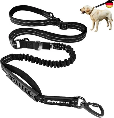 Philorn Hundeleine für Große Hunde, Hundeleine Verstellbar Reflektierend (2 bis