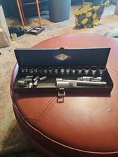 S-K Professional Tools 1/4” and 3/8"Drive Socket Set Vintage 24 sockets plus