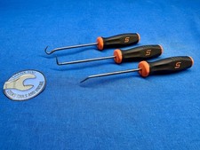 Snap-On Pick and Hook set 3pc Hi Vis Orange 15cm LONG #GrB