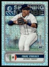 2020 Bowman Chrome Mega Spanning the Globe Refractors #STGIP Isaac Paredes Card