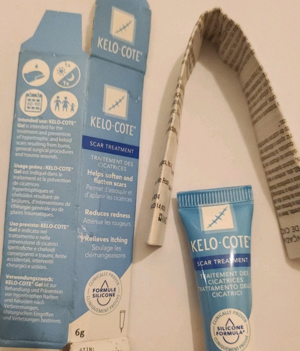 Kelo Cote Itch Relief Soften Silicone Scar Treatment Gel 6g 100% Genuine