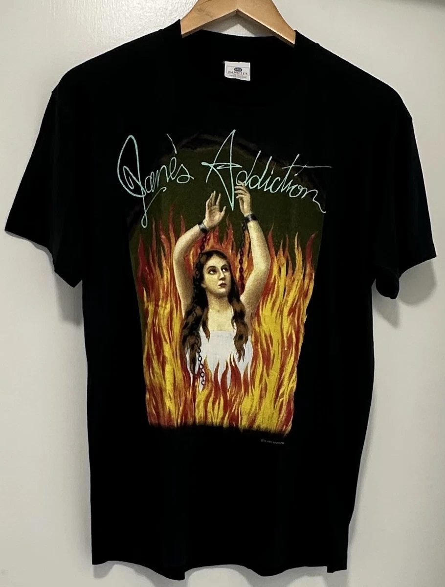 Maglietta Uomo Janes Addiction Logo | T-Shirt Rock Band Originale, Morbida, Con Stampa Frontale
