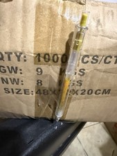 1000 unidades Clear Barrel Yellow Ballpoint Pens Bulk Lot Ball Point Pens/