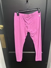 Nike Bright Pink Cotton Cropped Leggings - Size L