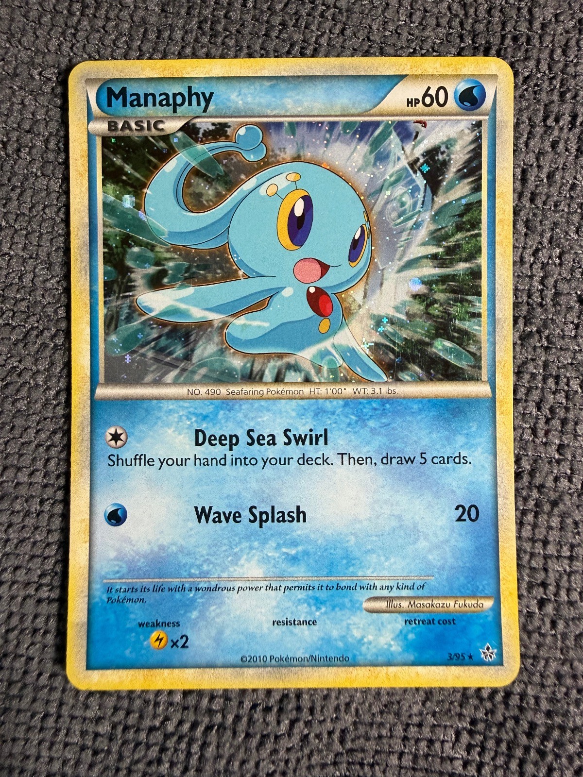 Manaphy 3/95 Holo Rare HGSS Unleashed Pokemon Lightly Played