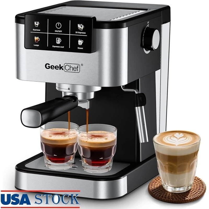20 Bar Espresso Machine W/ Milk Frother Touchscreen Fast Heat Self Clean New