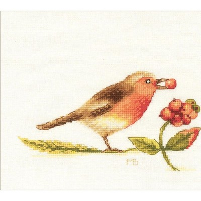 Lanarte counted cross stitch kit ''Robin Marjolein Bastin'', 20x13cm, DIY