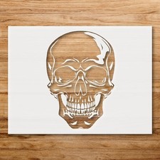 Stylized Skull Wall Art Reusable Plastic Stencil Physical Product - StencilAir