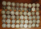 Lot of 54 - barber half dollar - 90% silver - $27.00 face value