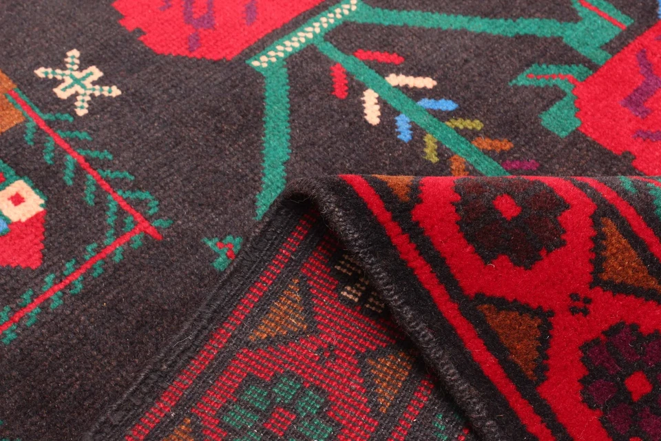 Alfombra oriental tradicional vintage anudada a mano de 2'9" x 4'8" alfombra de lana Foto 4 de 4