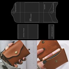 Wallet Diy Mold Acrylic Template Leathercraft Wallet die Stencils templat 3pcs
