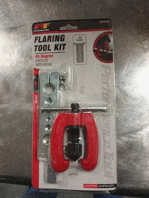 Performance Tool W701C  Flaring Tool Kit, 45 Degree Flare, 3/16-5/8  OD,  1100