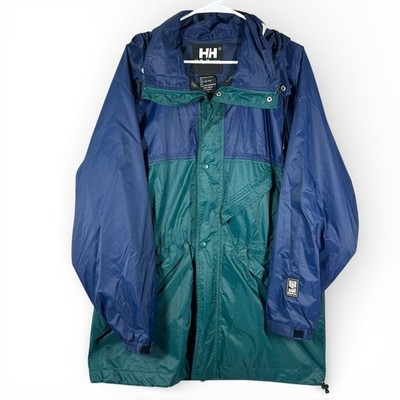 Helly Hansen Jacket Men's M Helly Tech Waterproof Hooded Packable Outdoor VTG