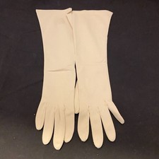  6241 Vintage Womens Dress Long Opera Creme color Gloves Size S-M