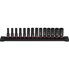 For Milwaukee 49-66-7008 14pcs SHOCKWAVE 3/8 in. Drive Metric 6Point Socket Set