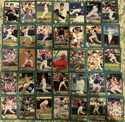 Topps 50 Years MLB Card Lot (35) - 2000-2001 lot. Best players of the era