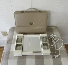 Vintage JetSet Lighted Makeup Vanity Mirror Swivel & Magnification + Travel Case