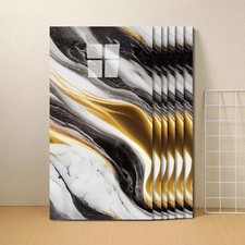 10X Self-Adhesive Grey Marble PVC Cladding Wall Panels for Kitchen Bathroom UK