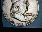 1959 D franklin half dollar