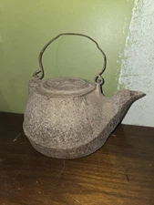 Antique Cast Iron Chattanooga Star #7 Tea Pot Kettle Swivel Lid HAS HOLE ON SIDE
