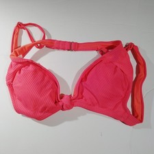 Xhilaration Pink Ribbed Bikini Top Medium NWOT