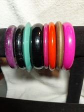 8 Plastic Bangle Bracelets