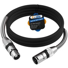 Kxable XLR Microphone Cable 6 FT, Male to Female Balanced Mic 6FT, Black