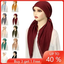 Long Tail Head Wrap Bonnet Hijab Hat Muslim Women Hair Loss Headscarf Chemo Caps
