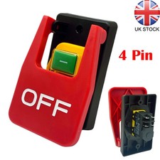 4 Pin 16A Emergency Stop Push Button Switch Electromagnetic Start Switch AC250V