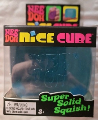 Nee Doh-Nice Cube-Super Solid Squish-Blue-Sealed