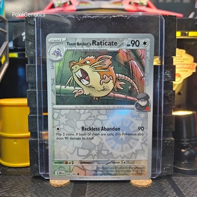 Team Rocket's Raticate Destined Rivals Reverse Holo Pokémon TCG 148/182 SV10