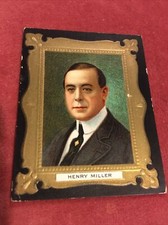 T25 A.T.C. ACTORS 1911 CIGARETTE CARD - HENRY MILLER
