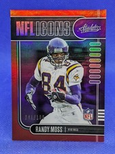 2019 Panini Absolute NFL Icons Red Spectrum /100 Randy Moss #6 HOF