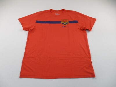 FC Barcelona Nike シャツ オレンジ Nike FC Barcelona Shirt Mens XL Orange Soccer Futbol MLS | eBay