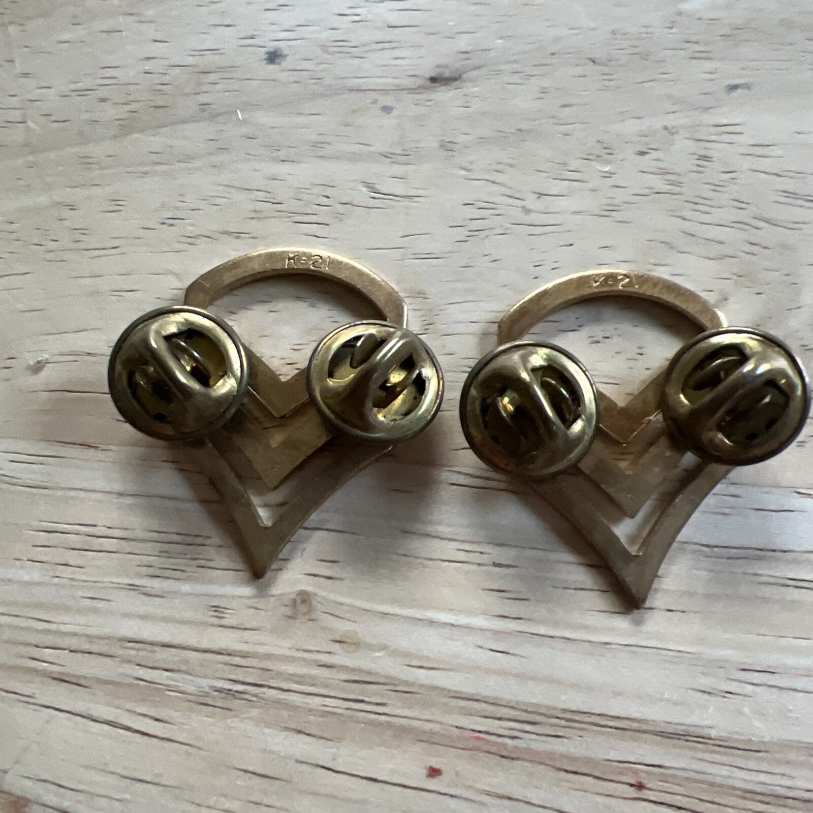 Vintage Military Army Sargent Stripes Pins